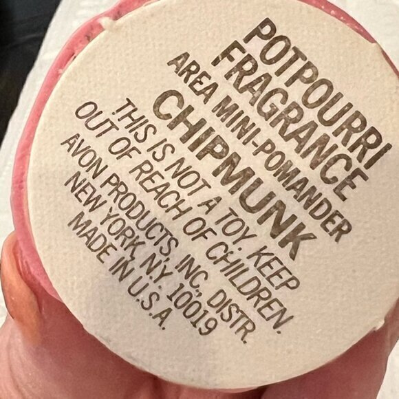 NEW Avon Heralds of Spring Potpourri Fragrance Mini Pomander- Chipmunk VTG 1981 - Picture 4 of 7